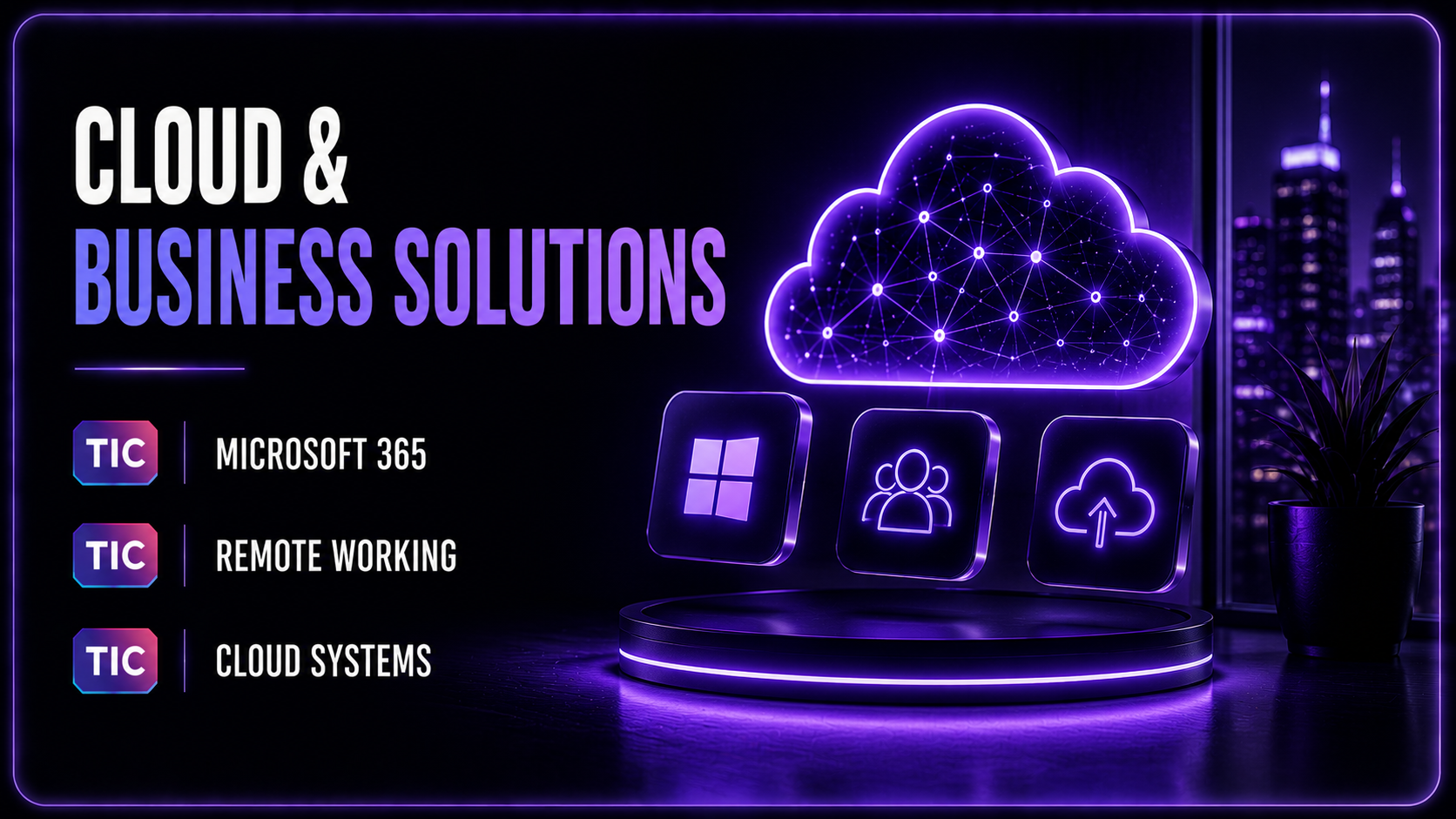Cloud business solutions and remote working systems